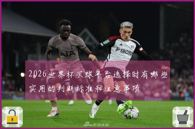 2026世界杯买球平台选择时有哪些实用的判断标准和注意事项